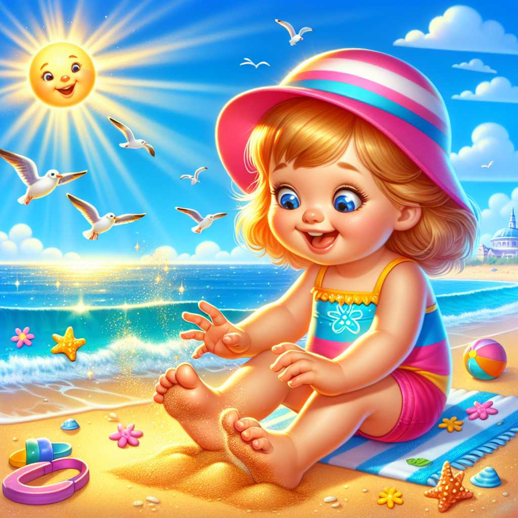 Illustration for Olivia's Magical Beach Day - Page 1