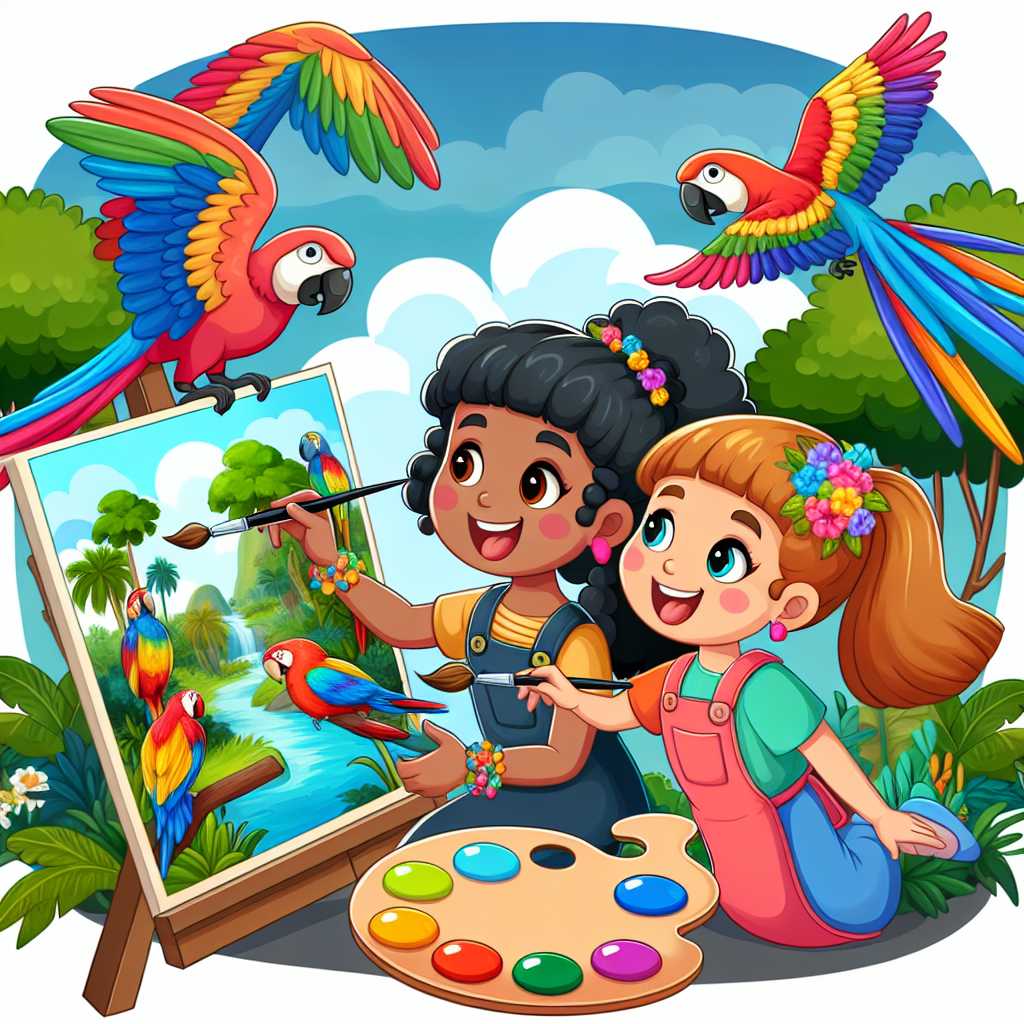 Illustration for Aynur and Ahu's Jungle Adventure - Page 3