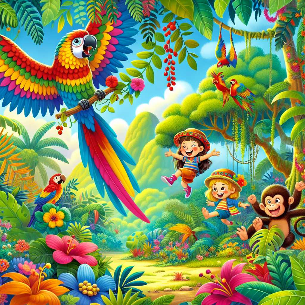 Illustration for Aynur and Ahu's Jungle Adventure - Page 5