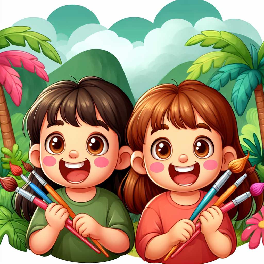 Illustration for Aynur and Ahu's Jungle Adventure - Page 1